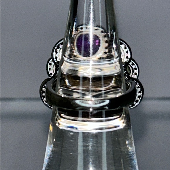 NWOT Multi Genuine Gemstone Sterling Silver Designer Floral Themed Ring Bohemian - Picture 5 of 7